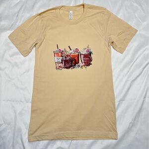 Bella Canvas Beige Short-Sleeve Coffee Graphic Tee